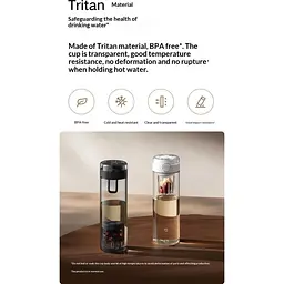 Пляшка для води MiJia Magnetic Tea Storage Cup Black (BHR089TCN) [169615] - мініатюра 9