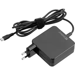 Зарядний пристрій 1xUSB 65W (USB-C) Gan, built in cable 2m, чорний Sandberg
