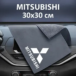 Флісовий рушник для авто з логотипом Mitsubii 30х30 см