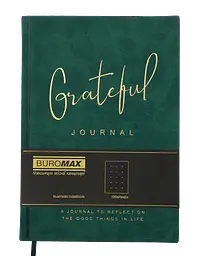Блокнот діловий Buromax Grateful А5 96 арк. в крапку обкладинка штучна шкіра зелений (BM.295319-04) - мініатюра 2