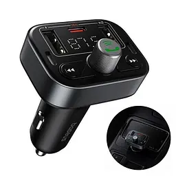 АЗП з FM-модулятором Baseus S-09 Pro Series Car FM Transmitter Cluster Black - мініатюра 7