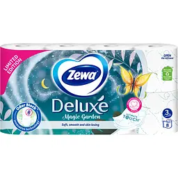 Туалетний папір Zewa Deluxe Лімітована колекція Білий 3 шари 8 рулонів - мініатюра 2