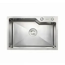 Кухонна мийка Platinum Handmade 650x430x220 (товщина 3,0/1,5 мм корзина та дозатор в комплекті), Нержавіюча сталь