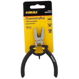 Плоскогубці Sigma 130мм гумові рукоятки Mini (4341311) - мініатюра 3