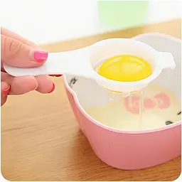 Сепаратор яєць ложка для відокремлення білка яйця 13.5 см, Kitchen Master Білий 85434 - мініатюра 2