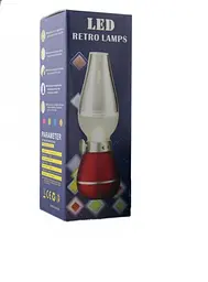 Лампа світлодіодна «Чарівна гас» LED RETRO LAMPS 0.4W з акумулятором червона - мініатюра 3