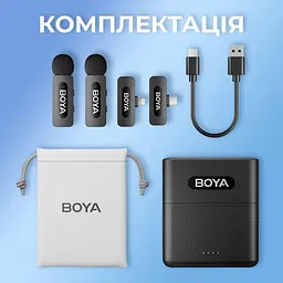 Мікрофон Boya BY-V3 combo Type-C/Lightning Black (BY-V3 Combo) - мініатюра 15