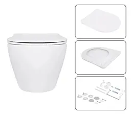 Набір Qtap Nest 4 в 1 підвісний унітаз Jay Ultra Quiet 520x360x320 + комплект інсталяції QT07335175W48198 - мініатюра 7