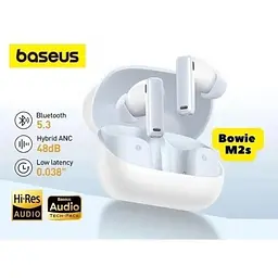 Навушники бездротові Baseus Bowie M2s білі NGTW350102 - мініатюра 6