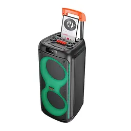 Акустика бездротова-караоке колонка Hoco HA7 Leader wireless dual-mic outdoor BT speaker - мініатюра 2