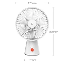 Вентилятор портативний Xiaomi MiJia Desktop Mobile Fan ZMYDFS01DM - мініатюра 6