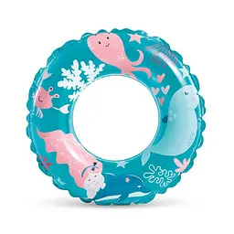 Дитячий надувний круг "Рибки" Intex 59242(Blue) синій 61 см