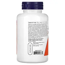 Вітаміни та мінерали NOW Vitamin C-500 Calcium Ascorbate, 100 вегакапсул - мініатюра 3