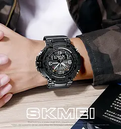 Чоловічий спортивний наручний годинник Skmei 1617 Чорний - мініатюра 5