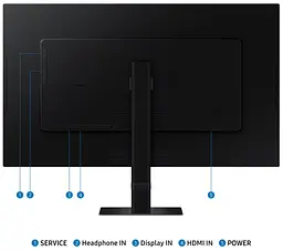 Монітор 27" Samsung ViewFinity HRM S70D UHD IPS 60Hz (LS27D700EAIXUA) - мініатюра 9