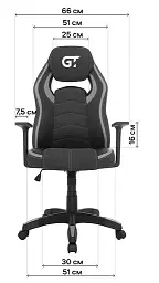 Геймерське крісло GT Racer чорне з червоним (X-2755 Black/Red) - мініатюра 11