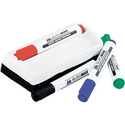 Набір маркерів Buromax JOBMAX Board, SET*4шт+губка (BM.8800-84) - мініатюра 2