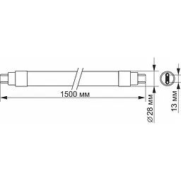 Лампа світлодіодна Videx LED матова T8 24W 1.5M 6200K (VL-T8-24156) - мініатюра 3