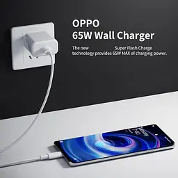 Зарядний пристрій - блок швидкої зарядки OPPO Supervooc 67W + кабель Type-A to Type-C (VCB7CACH) (EU) - мініатюра 6