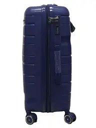 Валіза маленька S поліпропілен Milano bag 0306 56×35×24см 33л Темно-синій - мініатюра 5