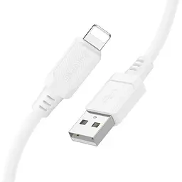 Дата кабель Borofone BX115 Lotto USB to Lightning 2.4A (1m) White - мініатюра 3