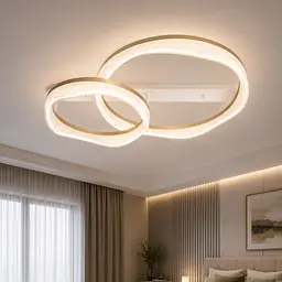 Стельова LED люстра Diasha MX86672/600+400CG шампань 105 Вт з пультом