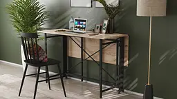 Стіл-книжка трансформер Оріон 3 Ferrum-decor 750x1150x880 Чорний метал ДСП Дуб Сан-Марино 16 мм (FRD-105082) - мініатюра 9