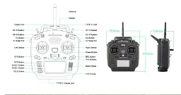 Пульт дистанційного керування RadioMaster TX12 MKII ELRS M2 16-канальний передавач для БПЛА систем Black (18771) - мініатюра 6