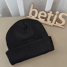 Шапочка дитяча "Сіті Кідс" кашкорсе зріст 68 см (3 – 6 місяців) Betis Чорний