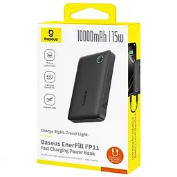 Портативний ЗП Power Bank Baseus EnerFill FP11 15W 10000 mAh (P1008210C123) Cosmic Black - мініатюра 2