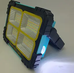 LED Прожектор 30W акумуляторний світлодіодний із сонячною батареєю та функцією Power Bank 3600mAh ліхтар 13х18см UKC 881 - мініатюра 15