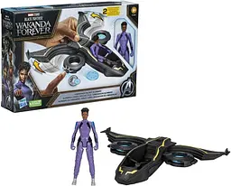 Ігровий набір Чорна Пантера з літаком Hasbro Marvel Black Panther Wakanda Forever and Vibranium Blast Sunbird фігурка 15 см (SKU-237) - мініатюра 2