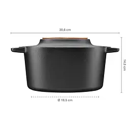 Кастрюля чавунна Fiskars Norden 4 л (1026565) - мініатюра 4