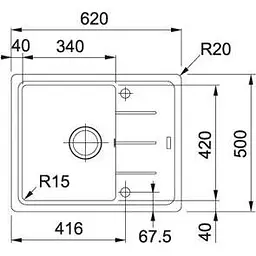 Кухонна мийка Franke BFG 611-62 114.0306.795 - мініатюра 2