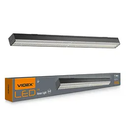 LED світильник Videx BN03 лінійний 30 Вт 0.6 м 5000 K 220 В чорний (VL-BN03-30065B)