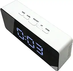 Годинник настільний Technoline White/Black Mirror (WT475) - мініатюра 2