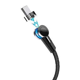 USB Cable Hoco S8 Magnetic MicroUSB Black 1m - мініатюра 2