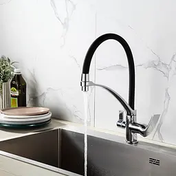 Змішувач для кухні на дві води Frap F4369 хром - мініатюра 2