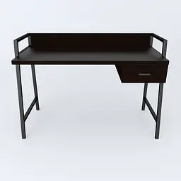 Письмовий стіл Ferrum-decor 750x1000x600 Чорний метал ДСП Венге Магія 32 мм (FRD-105374) - мініатюра 5