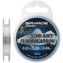 Флюорокарбон Savage Gear Se мi-Soft Seabass 30 м 0.25 мм 3.66 кг Clear