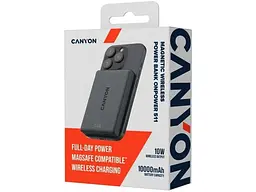 Зовнішній акумулятор (Power Bank) Canyon On Power 511 with MagSafe Black (CNS-CPB511B) - мініатюра 5