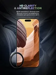 Захисне скло для камери Apple iPhone 17, Supreme BI, чорний колір, з рамкою, глянцеве скло для захисту лінз, протиударне, прозоре, з клейовим шаром по контуру, не впливає на якість фото, ArmorStandart (ARM86442) - мініатюра 4