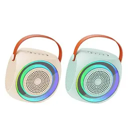Акустична система XO F42 Dazzling RGB bluetooth Karaoke Stereo with Microphone Синя - мініатюра 2