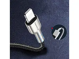 Кабель ColorWay USB - Lightning 1m Black (CW-CBUL046-BK) - мініатюра 2