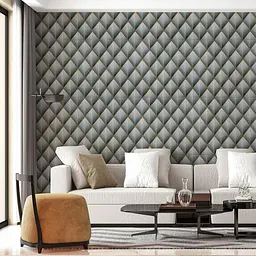 Панель стінова Sticker Wall 3D 675х675х6мм Ромби сірі SW-00001986 - мініатюра 5
