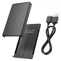 Корпус кишеня Hoco HB46 USB3.0 для зовнішніх дисків HDD/SSD 2.5" SATA Black - мініатюра 3