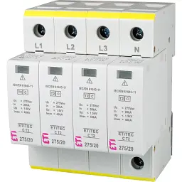 Обмежувач перенапруги ETI ETITEC C T2 275/20 (4+0) 4p (2440395)