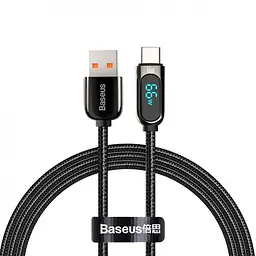 Кабель Baseus Display Fast Charging Cable USB to Type-C 66W 1m CASX020001 Black
