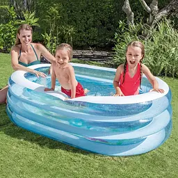 Басейн надувний овальний дитячий Морські Друзі Intex 163 * 107 * 46 см - мініатюра 4