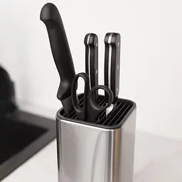 Підставка для ножів МВМ My Home нержавіюча сталь (KP-67 SS/BLACK) - мініатюра 5